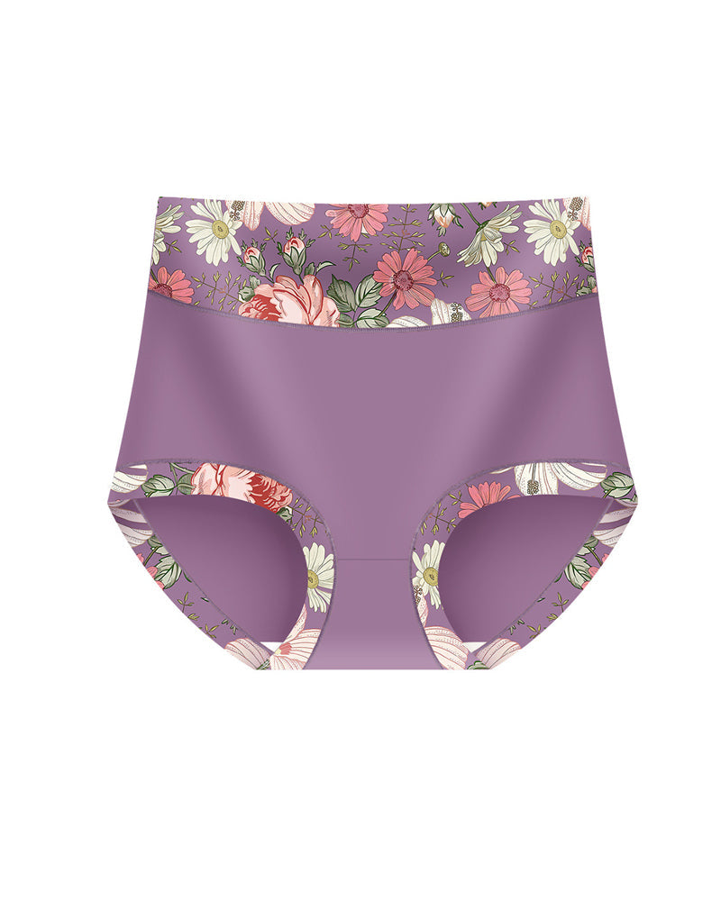Pantaloncini a vita alta modellanti con stampa floreale