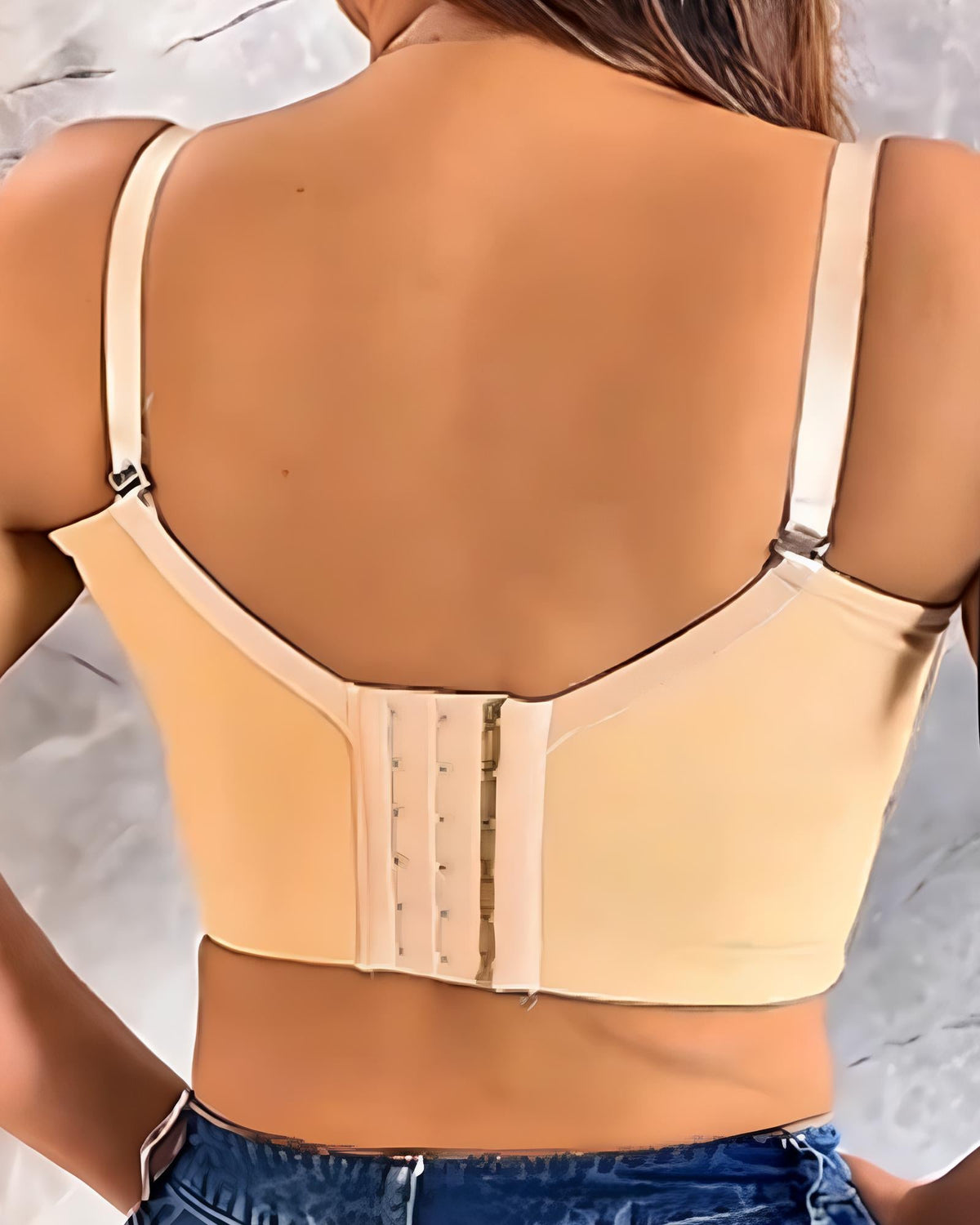 Sutjador push-up escultural liso amb tancament de 6 ganxets