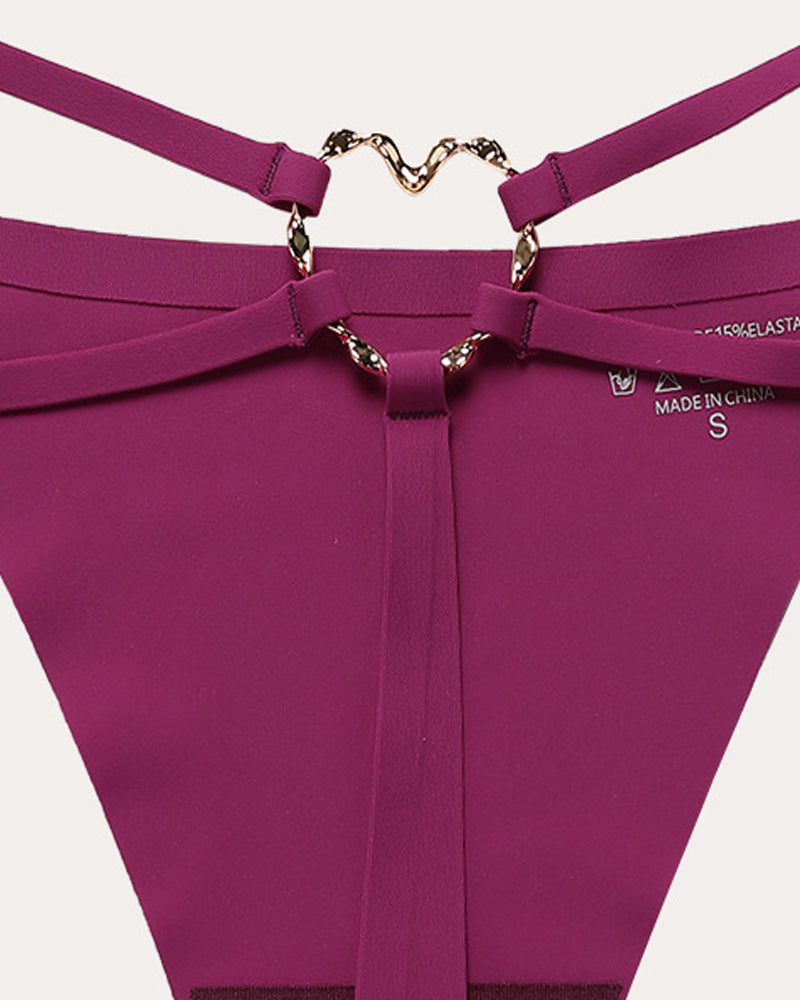 Braguita sexy sense costures amb doble tira i anell de cor