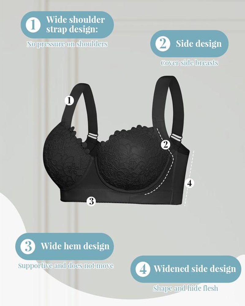 Sujetador push-up de confort de encaje con aros