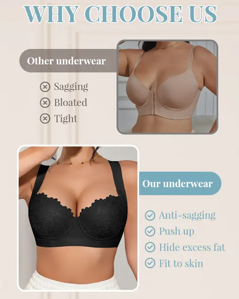 Sujetador push-up de confort de encaje con aros