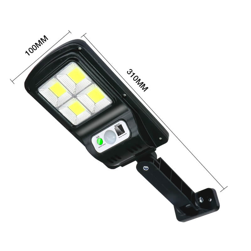 Projecteur solaire LED d'extérieur avec détecteur PIR et télécommande
