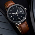 Orologio al quarzo con cinturino in pelle