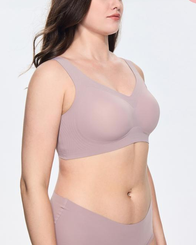 Reggiseno per t-shirt senza ferretto con stecche flessibili, coppe coprenti