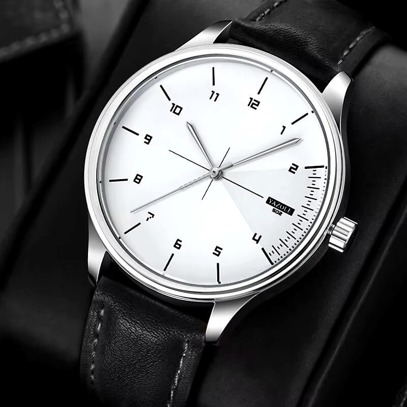 Orologio al quarzo con cinturino in pelle