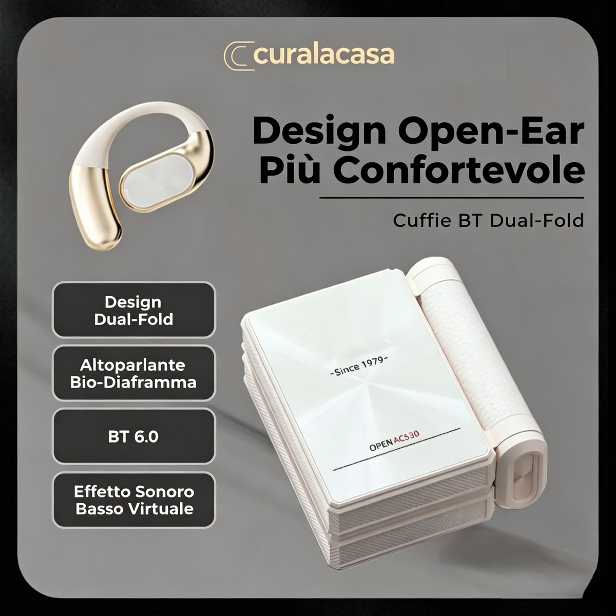 Casque sans fil Bluetooth 6.0 avec réduction de bruit et 145 heures d'autonomie