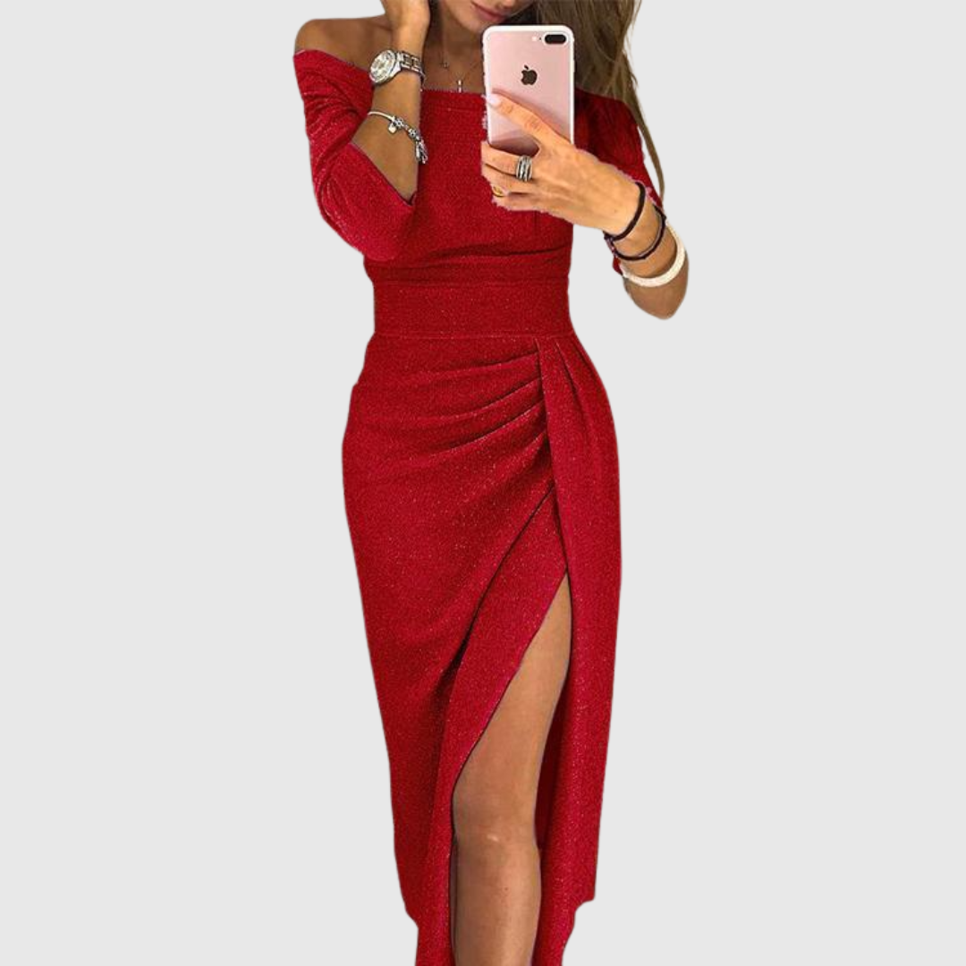 Vestit llarg d’escot halter