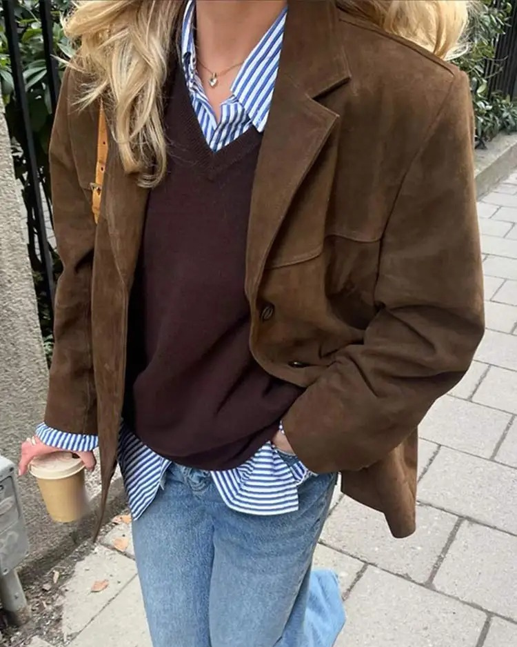 Chaqueta de ante