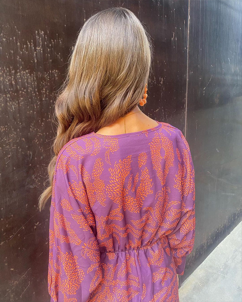 Robe midi élégance florale