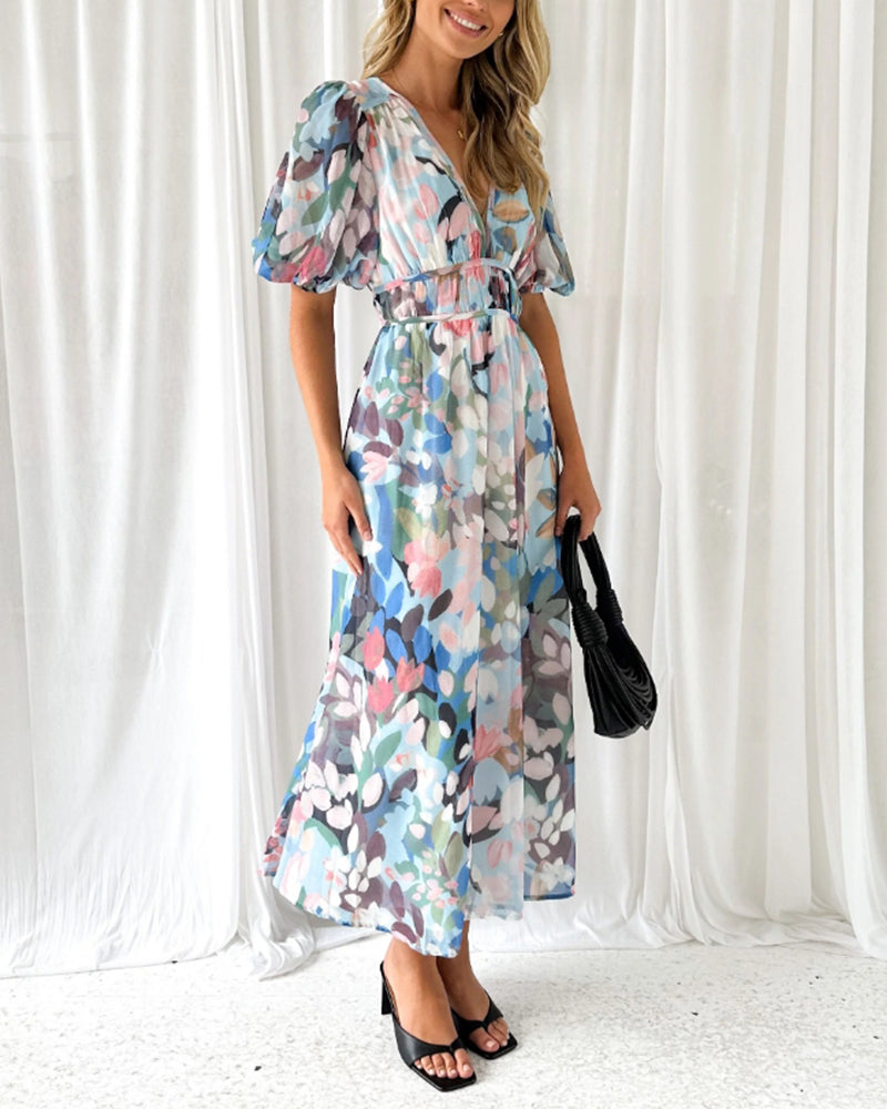 Vestido femenino con motivo floral