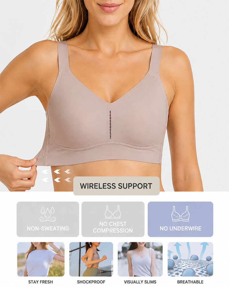 Reggiseno push-up ultra-sottile, comodo e senza cuciture, con scollo a V profonda