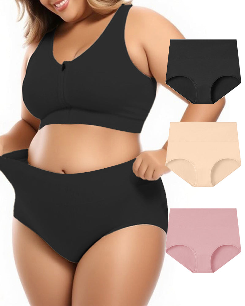 Culotte a vita alta taglie forti in puro cotone, traspiranti ed elastiche