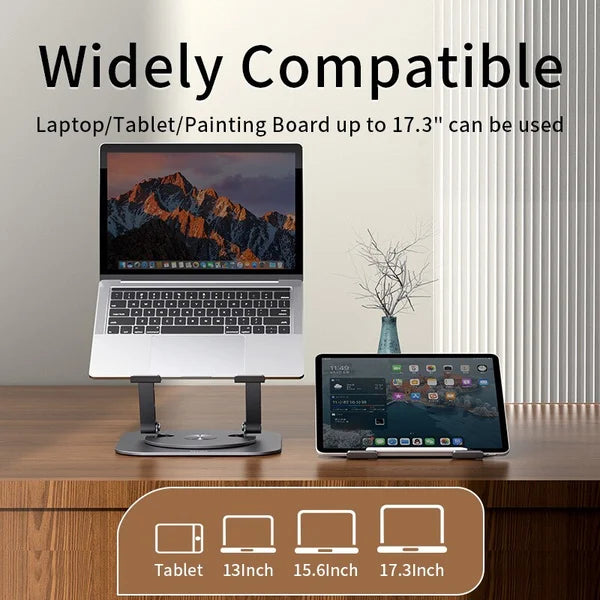 Supporto rotativo in lega di alluminio per laptop
