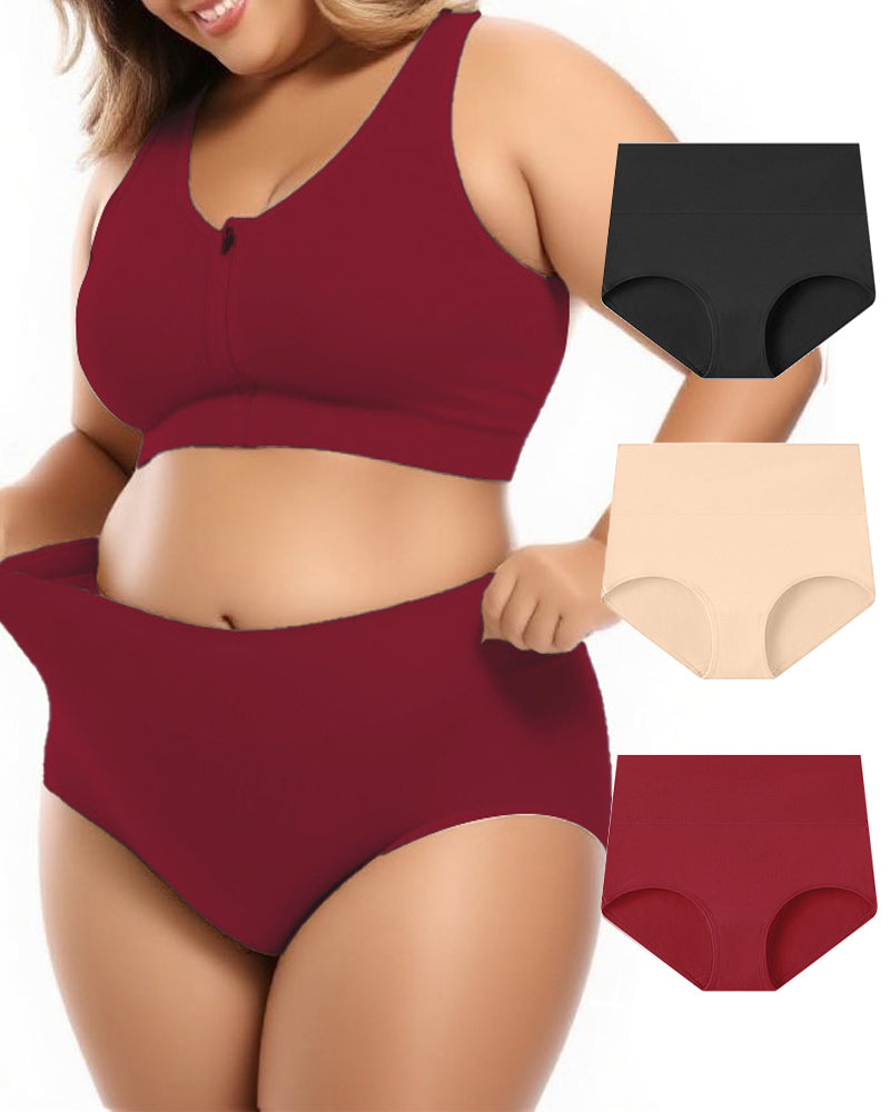 Culotte a vita alta taglie forti in puro cotone, traspiranti ed elastiche