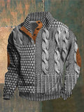 Jersey patchwork en maille torsadée