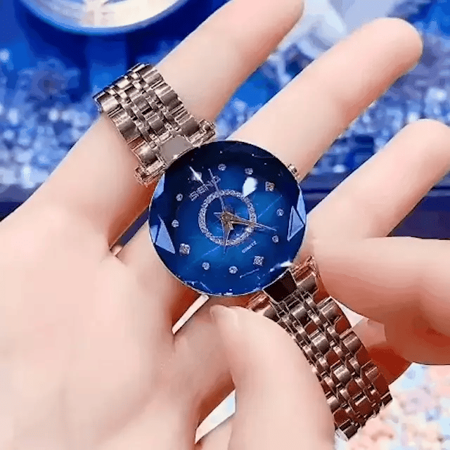 Orologio da donna con quadrante sfumato scintillante