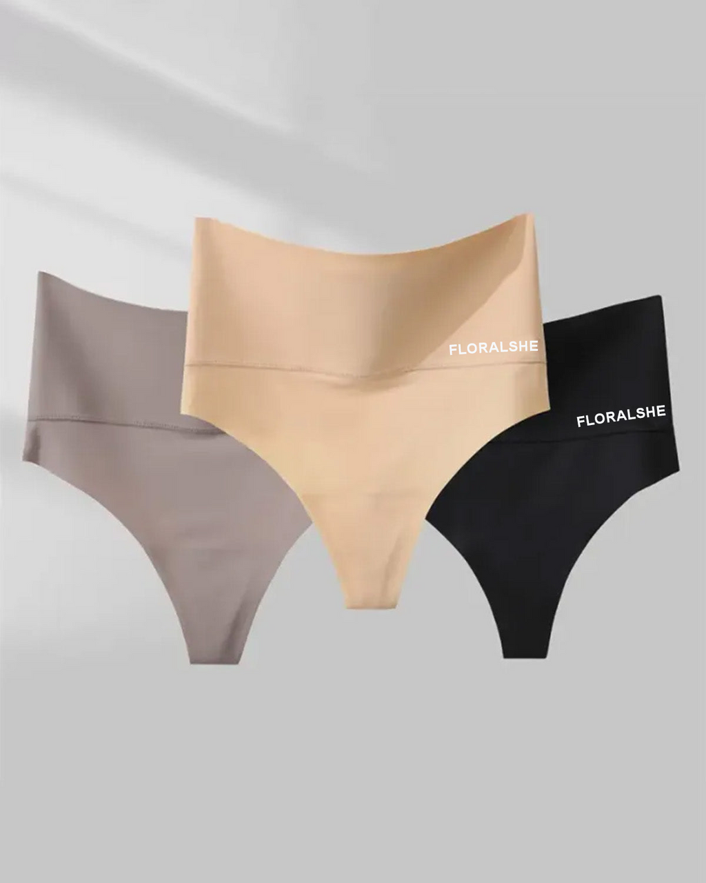 Llot de 3 slips de cintura alta sense costures