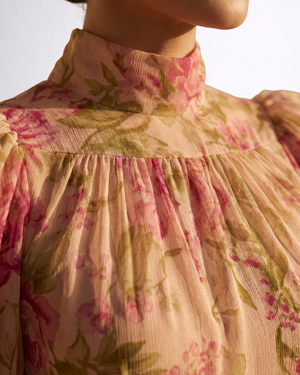 Vestit llarg floral de gasa