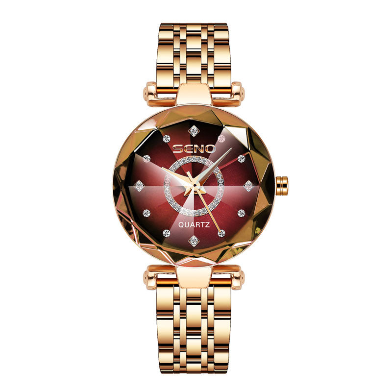 Orologio da donna con quadrante sfumato scintillante