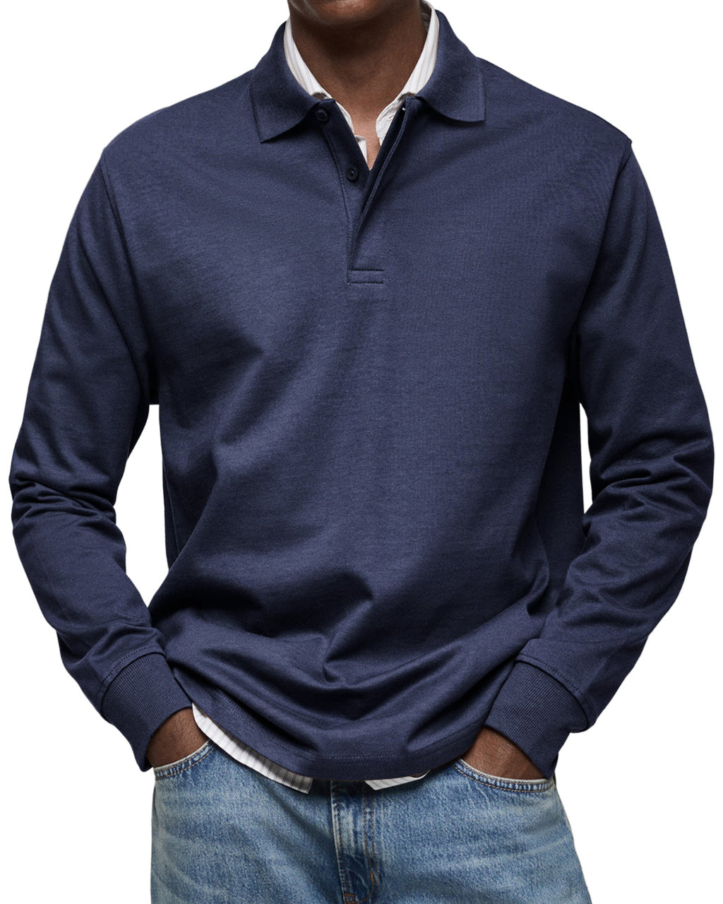 Polo de luxe à manches longues
