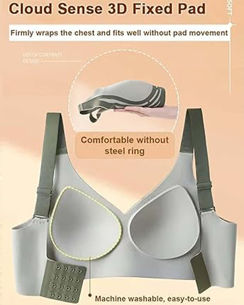 Sujetador push-up sin aros de efecto lifting antidescolocación