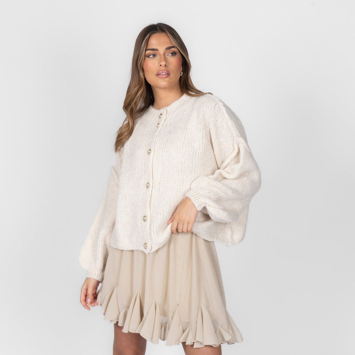 Cárdigan corto oversize