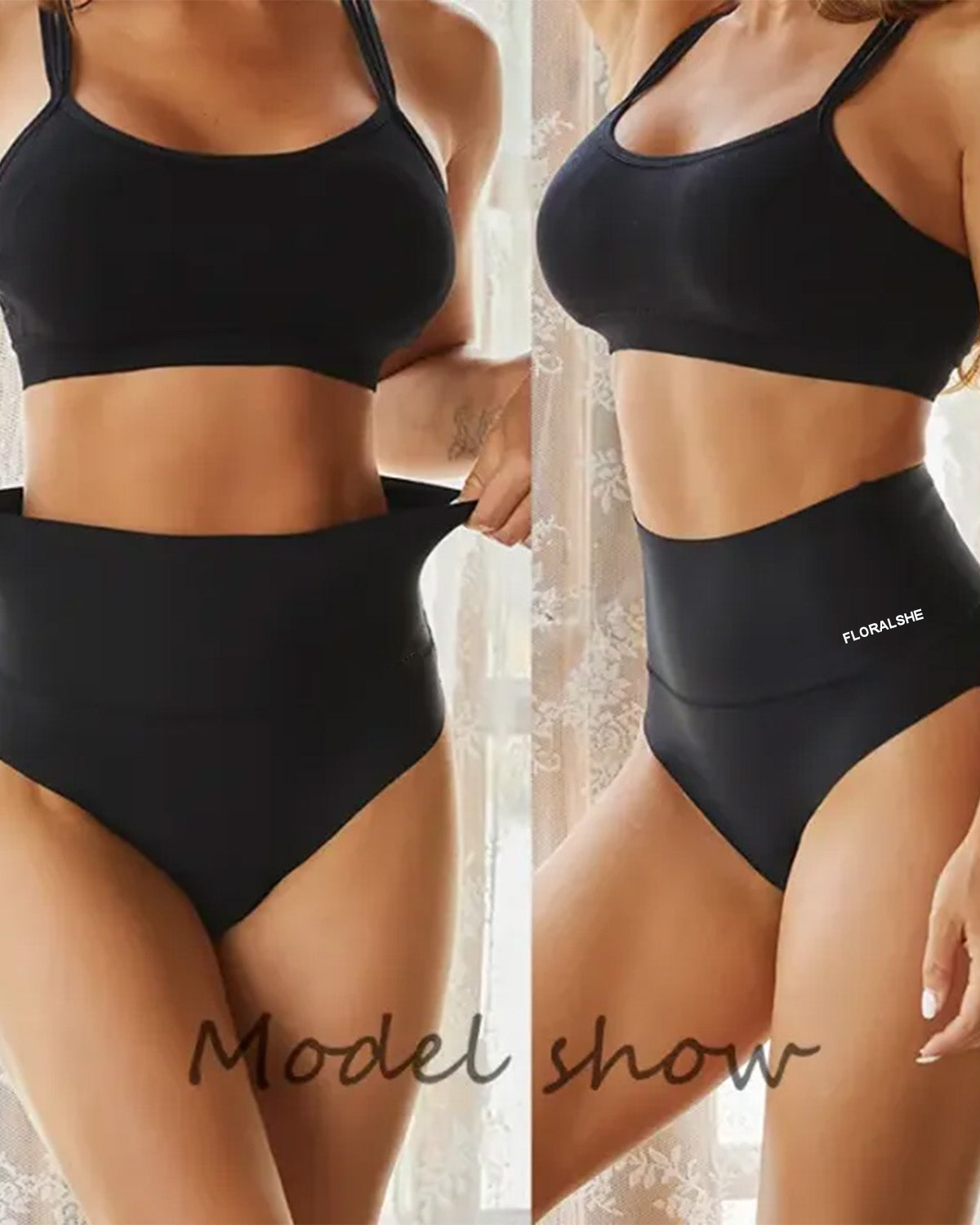Lot de 3 strings taille haute sans coutures