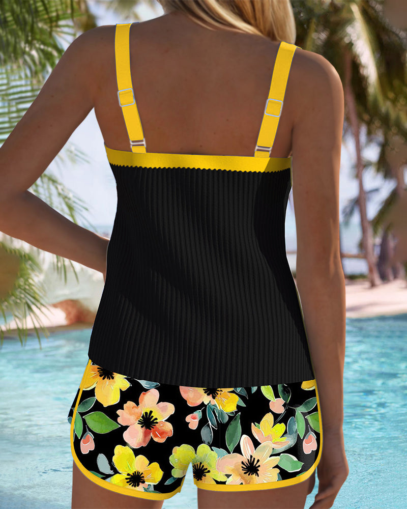 Regina | Tankini Elegante con Short Floreale