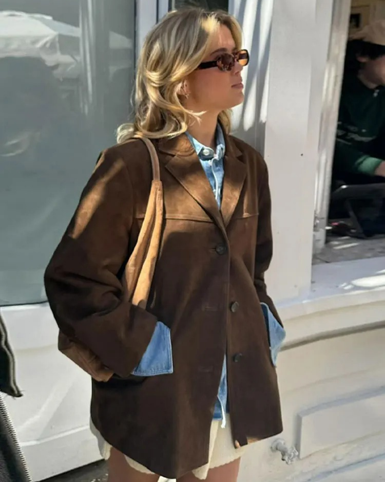Chaqueta de ante