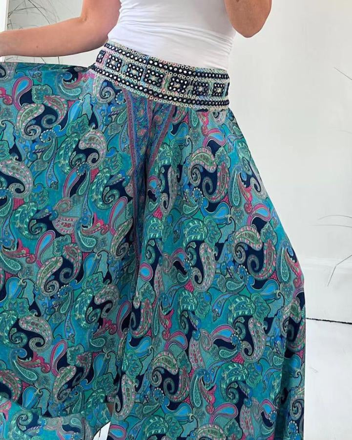 Pantalon bohème imprimé