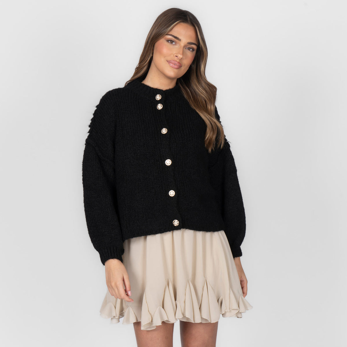 Cárdigan corto oversize