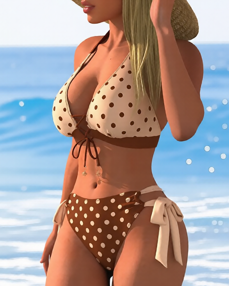 Bikini de dos piezas de lunares