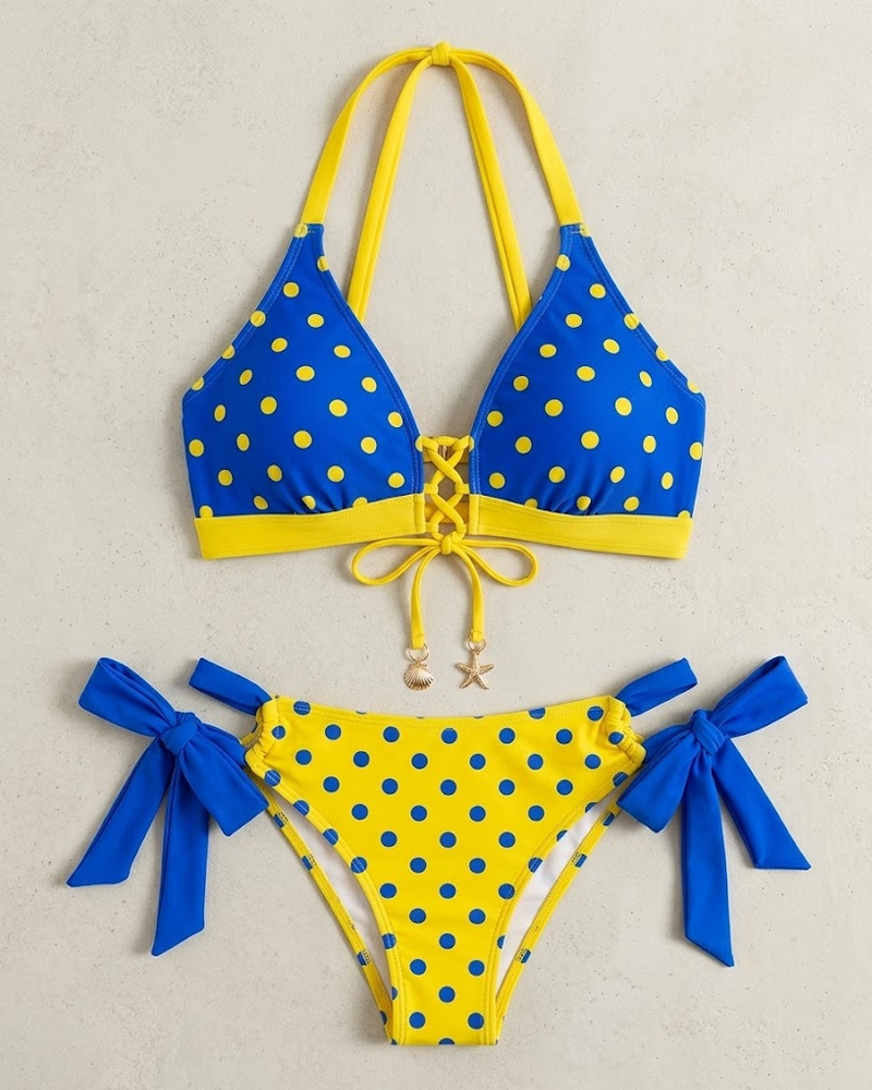 Bikini de dos piezas de lunares