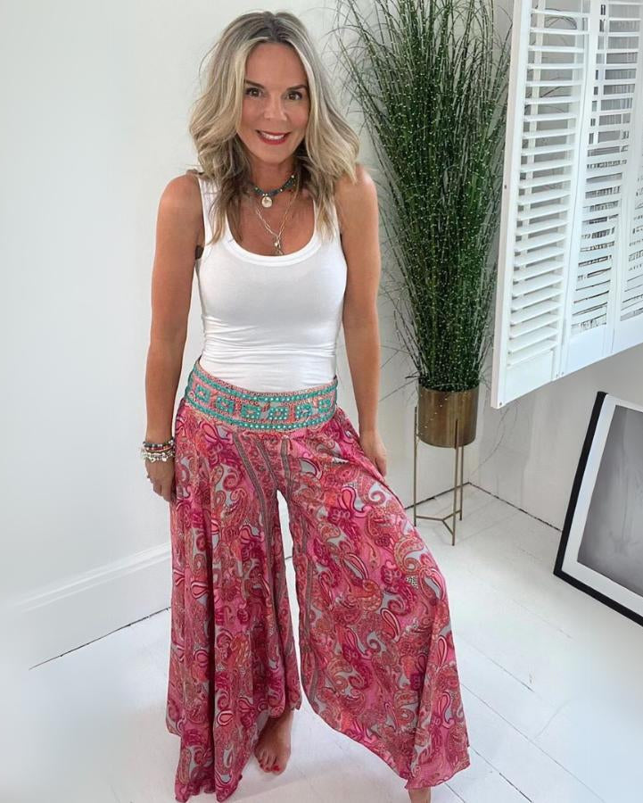 Pantalon bohème imprimé