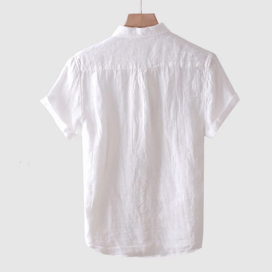 Chemise en lin à manches courtes