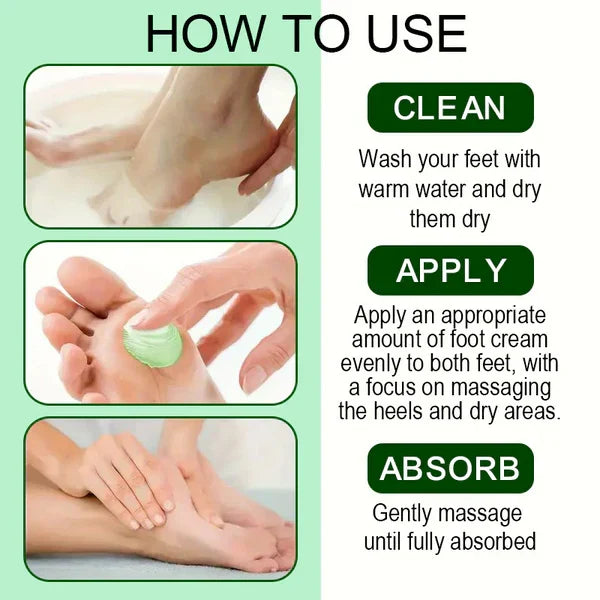 Crema idratante lenitiva per i piedi all'aloe vera e al tea tree