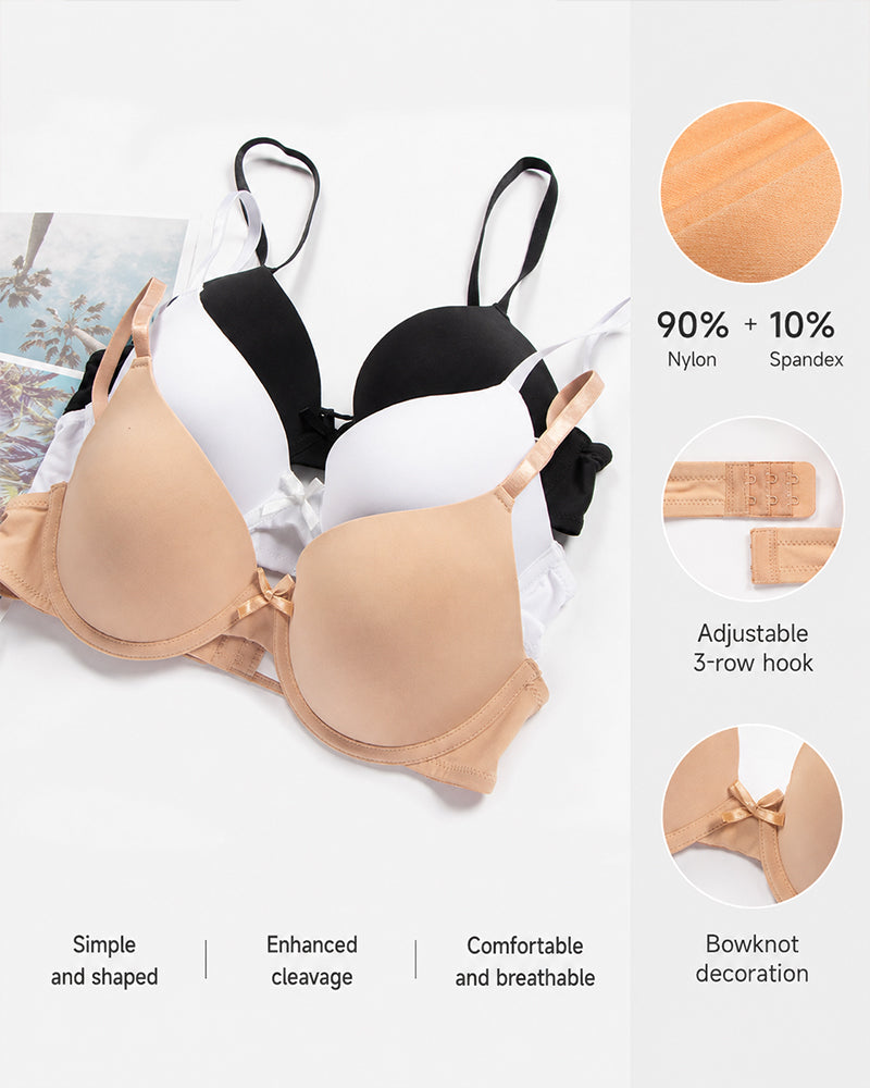 Sostenidor push-up còmode sense costures de talla gran amb llaç