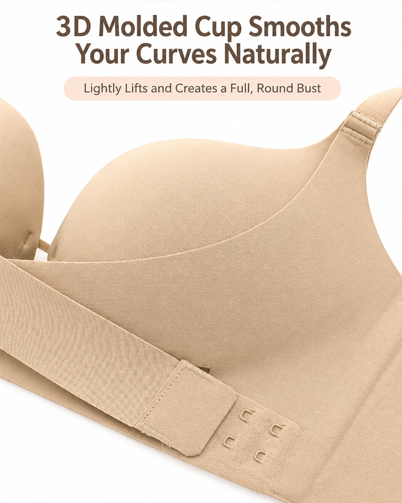 Sostenidor push-up sense costures amb tancament frontal i esquena creuada