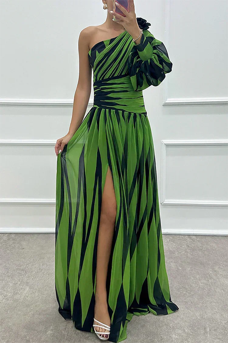 Vestido largo de rayas