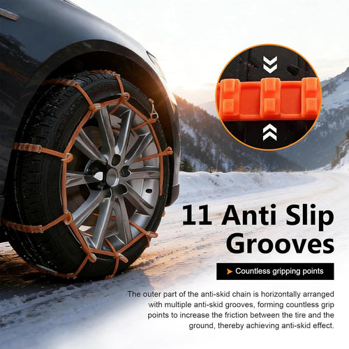 10 paquets de chaînes à neige universelles antidérapantes pour pneus de voiture et de moto, accessoire d’adhérence d’urgence