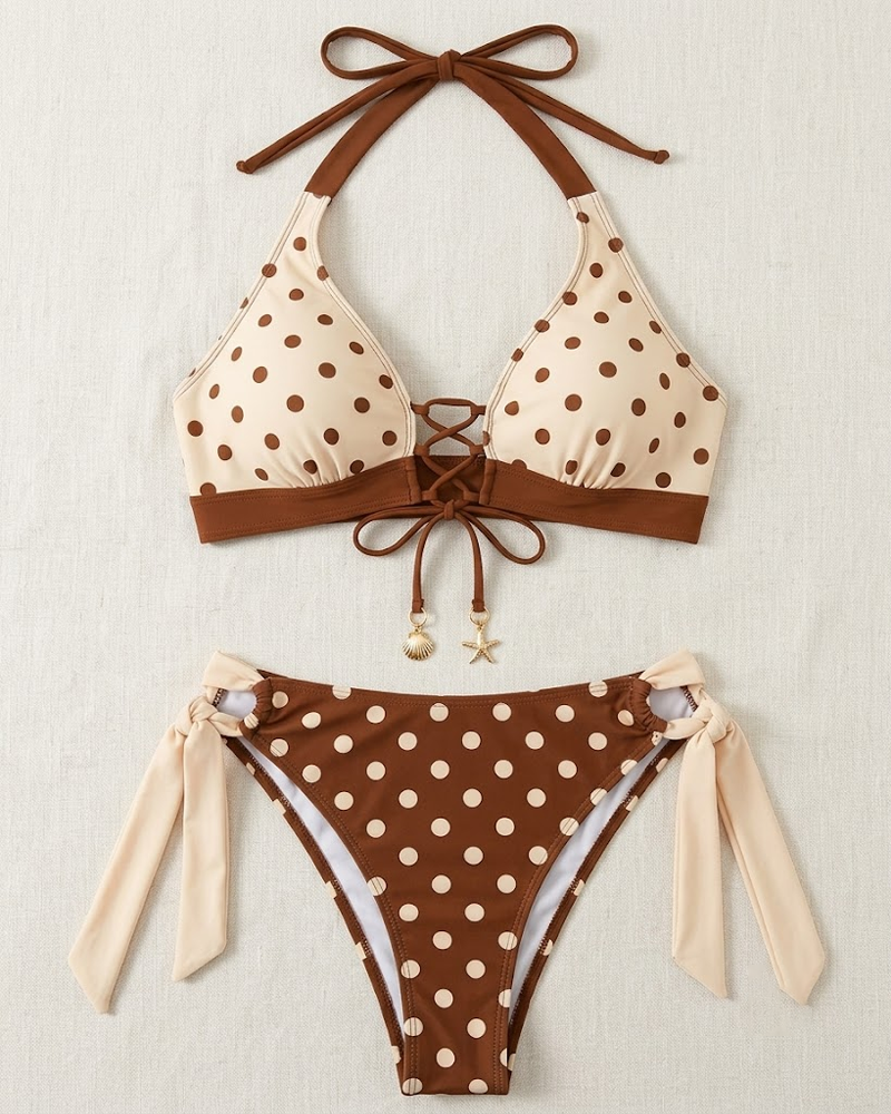 Bikini de dos piezas de lunares
