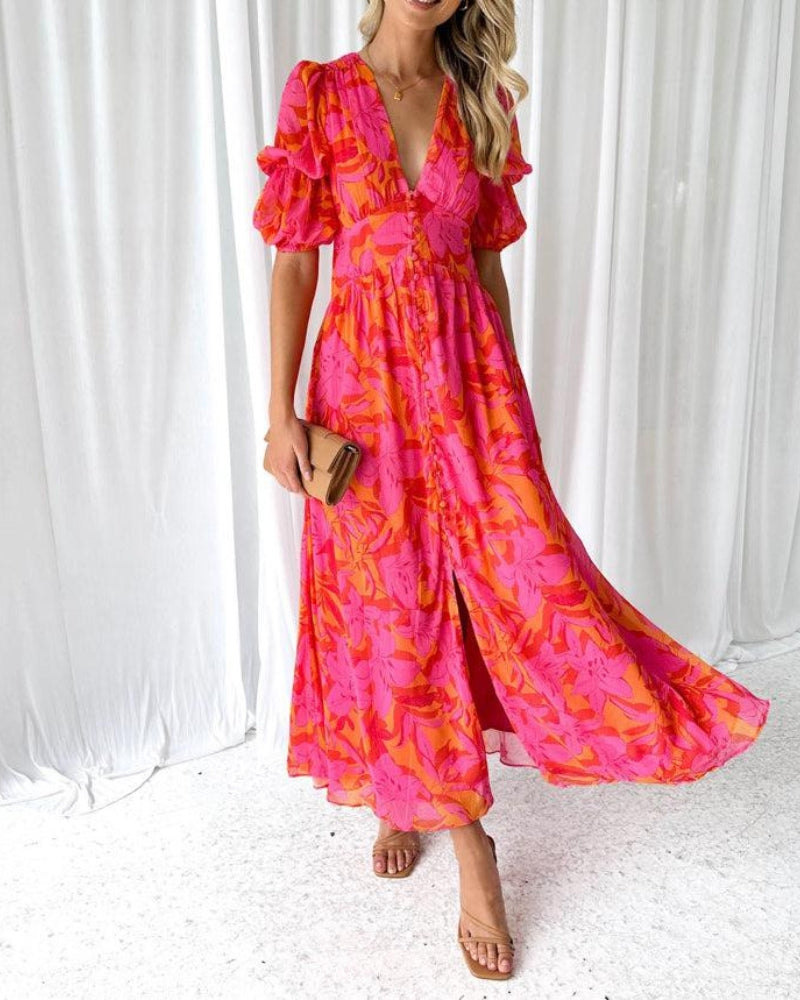 Robe longue éclat solaire