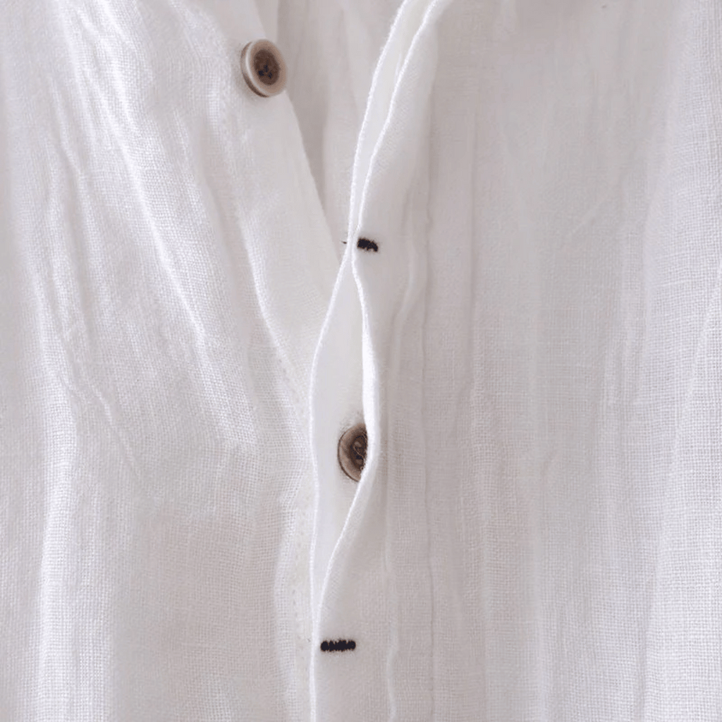 Chemise en lin à manches courtes
