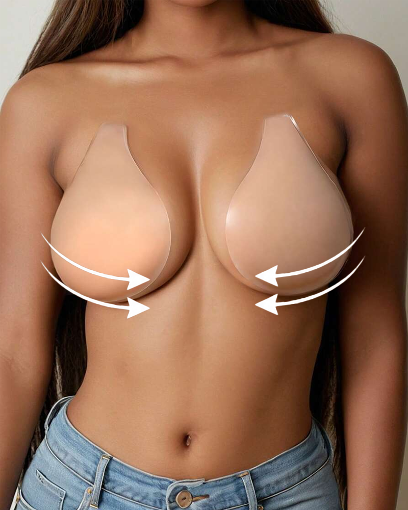 Sostenidor invisible autoadhesiu de silicona push-up amb escot americà