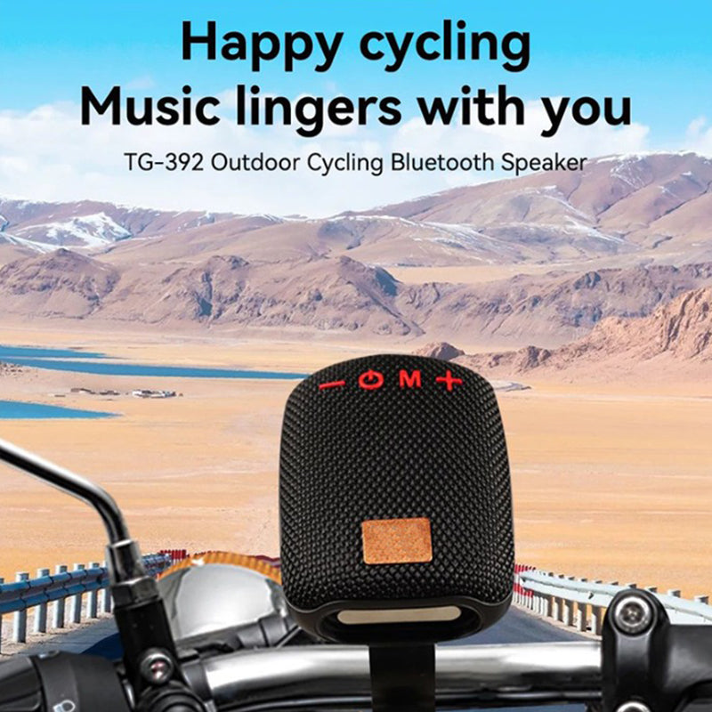 Haut-parleur Bluetooth étanche pour vélo – IPX5, stéréo TWS et support de carte TF