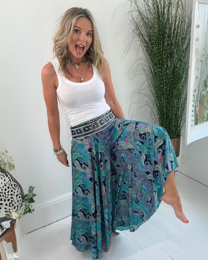 Pantalon bohème imprimé