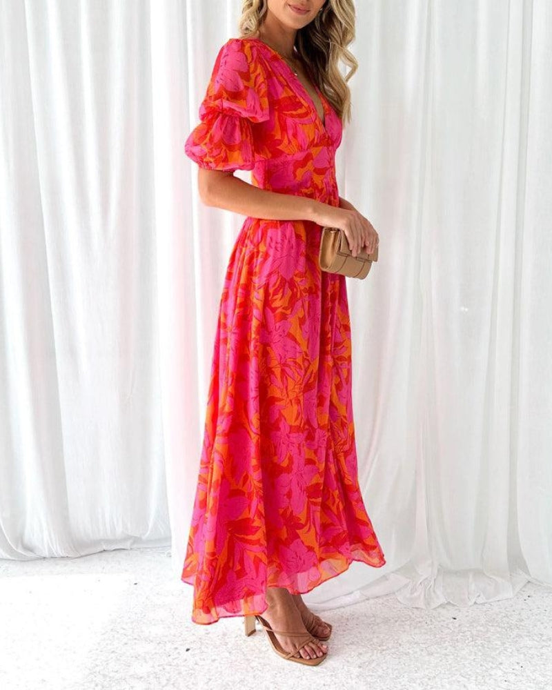 Robe longue éclat solaire