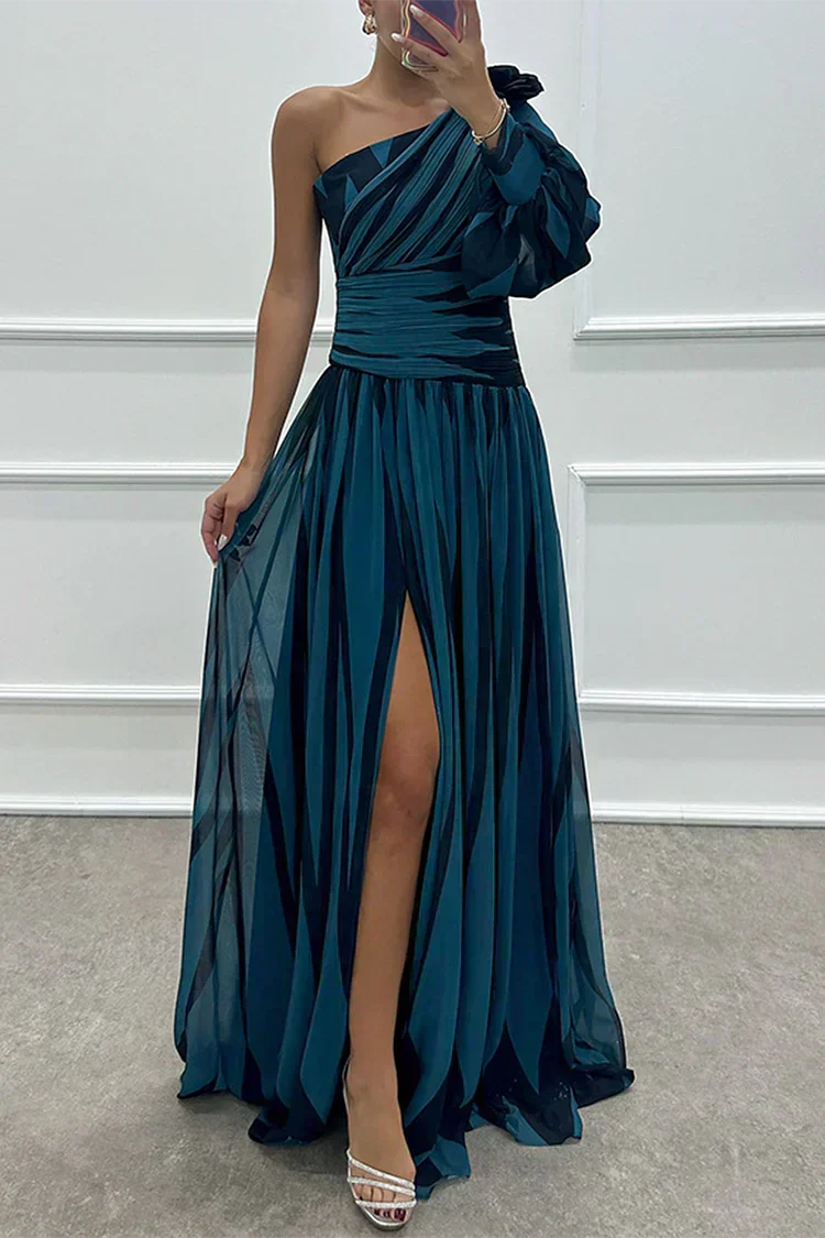 Vestido largo de rayas