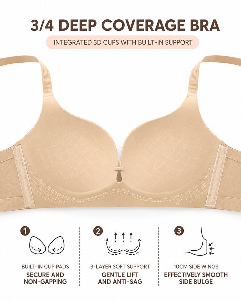 Sostenidor push-up sense costures amb tancament frontal i esquena creuada