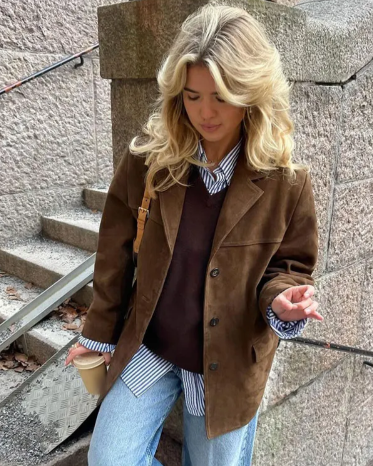 Chaqueta de ante